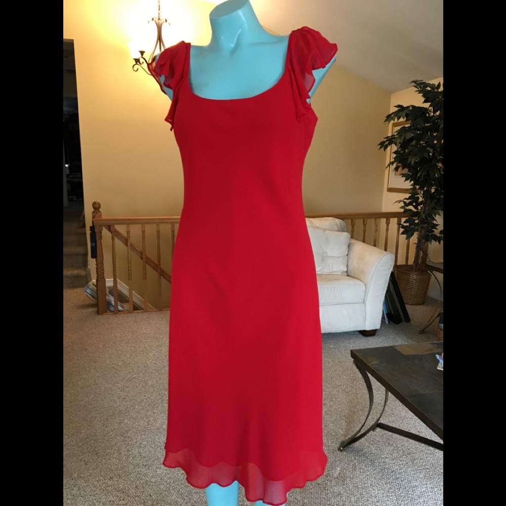 Lady in Red !! Ralph Lauren party dress !!